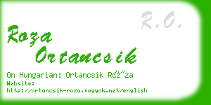 roza ortancsik business card